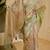Beige cotton blend floral print saree with blouse