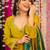 Mustard pv chanderi embroidery work fancy graceful partywear suit