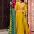 Mustard pv chanderi embroidery work fancy graceful partywear suit