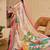 Cream cotton blend floral print saree with blouse