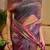 Brown cotton blend floral print saree with blouse
