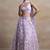 Lavender Color Beautiful Heavy Wedding Reception Bridesmaid Soft Net Lehenga