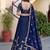 Blue Color Smart Bridesmaid Rangoli Silk Lehenga Choli For Trendy Wedding Looks