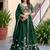 Green Color Smart Bridesmaid Rangoli Silk Lehenga Choli For Trendy Wedding Looks