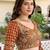 Rust Color Smart Bridesmaid Rangoli Silk Lehenga Choli For Trendy Wedding Looks