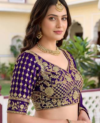 Purple Color Smart Bridesmaid Rangoli Silk Lehenga Choli For Trendy Wedding Looks 3