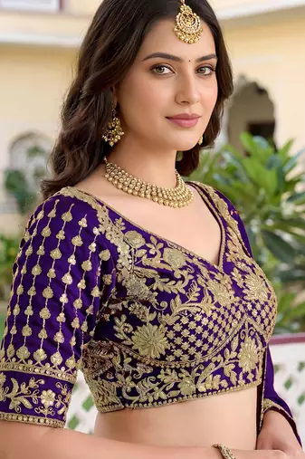Purple Color Smart Bridesmaid Rangoli Silk Lehenga Choli For Trendy Wedding Looks
