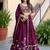 Wine Color Smart Bridesmaid Rangoli Silk Lehenga Choli For Trendy Wedding Looks