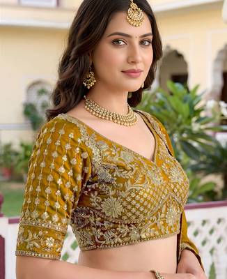 Yellow Color Smart Bridesmaid Rangoli Silk Lehenga Choli For Trendy Wedding Looks 3