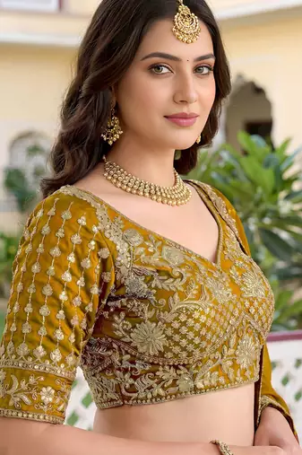 Yellow Color Smart Bridesmaid Rangoli Silk Lehenga Choli For Trendy Wedding Looks