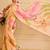 Cream cotton blend floral print saree with blouse