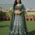 Green Color Faux Georgette Fabric Sequins Embroidered Partywear Lehenga Choli For Girls Wedding Looks
