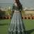 Green Color Faux Georgette Fabric Sequins Embroidered Partywear Lehenga Choli For Girls Wedding Looks