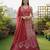 Red Color Faux Georgette Fabric Sequins Embroidered Partywear Lehenga Choli For Girls Wedding Looks