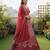 Red Color Faux Georgette Fabric Sequins Embroidered Partywear Lehenga Choli For Girls Wedding Looks