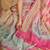 Pink cotton blend floral print saree with blouse