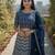 Teal Color Faux Georgette Fabric Sequins Embroidered Partywear Lehenga Choli For Girls Wedding Looks