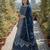Teal Color Faux Georgette Fabric Sequins Embroidered Partywear Lehenga Choli For Girls Wedding Looks