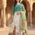 Green Color Satin Silk Fabric Designer Digital Printed Fancy Ethnic Partywear Lehenga