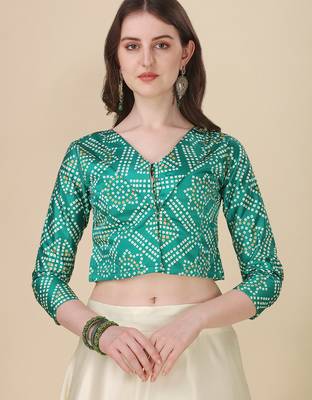 Green Color Satin Silk Fabric Designer Digital Printed Fancy Ethnic Partywear Lehenga 3