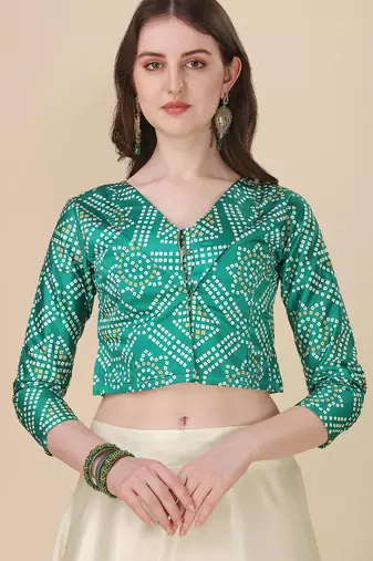 Green Color Satin Silk Fabric Designer Digital Printed Fancy Ethnic Partywear Lehenga