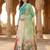 Green Color Satin Silk Fabric Designer Digital Printed Fancy Ethnic Partywear Lehenga