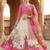 Pink Color Satin Silk Fabric Designer Digital Printed Fancy Ethnic Partywear Lehenga
