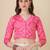 Pink Color Satin Silk Fabric Designer Digital Printed Fancy Ethnic Partywear Lehenga