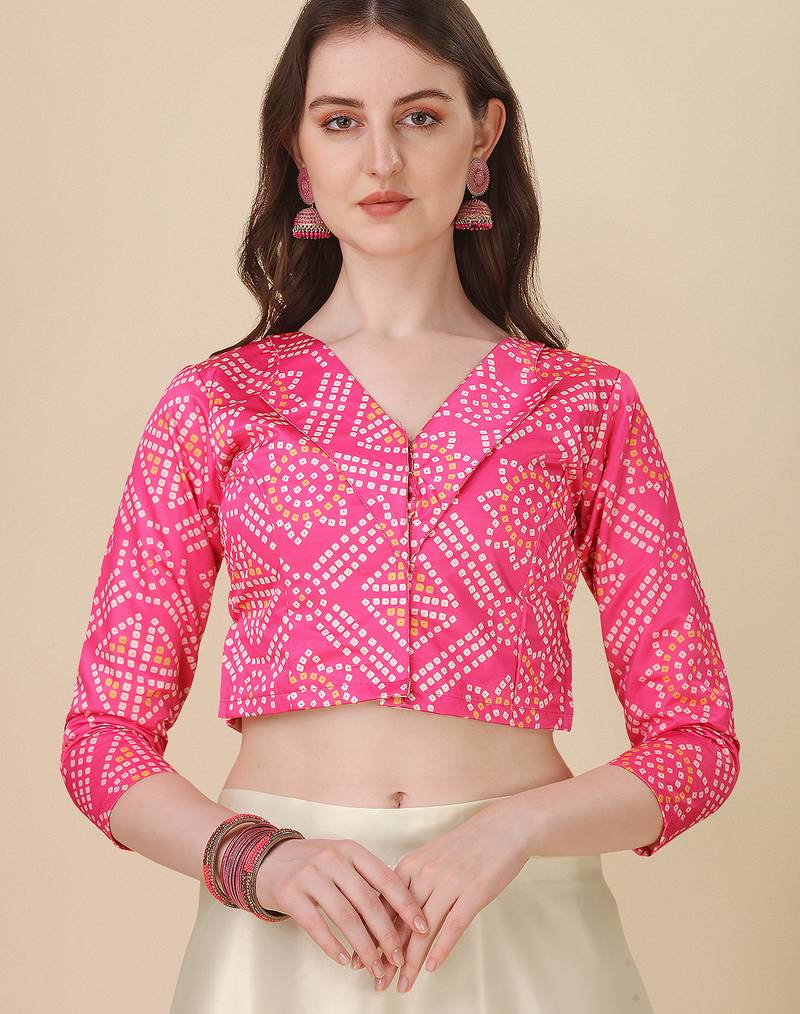 Pink Color Satin Silk Fabric Designer Digital Printed Fancy Ethnic Partywear Lehenga