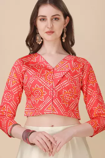 Red Color Satin Silk Fabric Designer Digital Printed Fancy Ethnic Partywear Lehenga