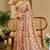 Beige cotton blend floral print saree with blouse