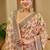 Beige cotton blend floral print saree with blouse