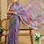 Purple cotton blend floral print saree with blouse