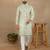 Pista linen fabric printed ethnic looks kurta payjama for men