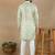 Pista linen fabric printed ethnic looks kurta payjama for men