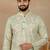 Pista linen fabric printed ethnic looks kurta payjama for men