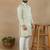 Pista linen fabric printed ethnic looks kurta payjama for men