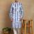 Navy blue linen fabric kurta payjama