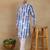 Navy blue linen fabric kurta payjama