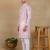Pink linen fabric kurta payjama
