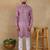 Purple linen fabric kurta payjama