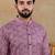 Purple linen fabric kurta payjama
