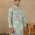 Aqua green linen fabric kurta payjama