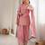 Pink glass roman silk blend kurta farshi shalwar set