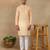Yellow linen fabric kurta payjama