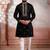 Black embroidered fancy kurta payjama for men