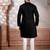 Black embroidered fancy kurta payjama for men