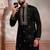 Black embroidered fancy kurta payjama for men
