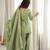 Pista glass roman silk blend kurta farshi shalwar set