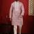 Pink embroidered fancy kurta payjama for men
